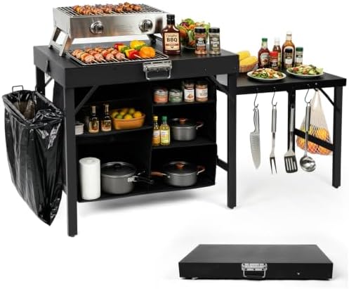 Outdoor Cooking Station for Camping,Grill Table for Blackstone Griddle by EEASTSTORM