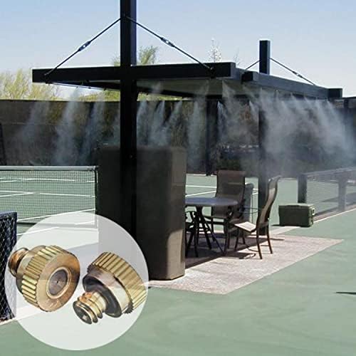 20 Pack Brass Misting Nozzles Tees, Brass Spray Nozzles for Greenhouse Landscaping Humidification, Dust Control Mist Nozzle Sprinkler for Outdoor Cooling System 0.012 Orifice (0.3 mm) 10/24 UNC Garden - Image 6
