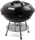 Cuisinart 14" Portable Charcoal Grill, Tabletop Outdoor Small Grill with Locking Lid and Dual Vents, Chrome Plated Travel Size BBQ Perfect for Camping, Tailgates, Cookouts, Black by Cuisinart