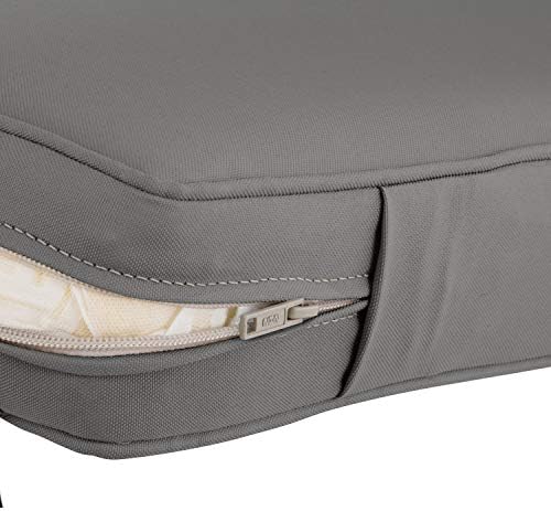 Classic Accessories Montlake FadeSafe Water-Resistant Patio Lounge Back Cushion Cover, 21 x 15 x 4 Inch, Light Charcoal, Patio Furniture Cushion Covers - Image 4