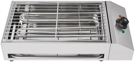 Countertop Electric BBQ Grill, 1800W Commercial Electric BBQ Grill Outdoor with Adjustable Temperature Range Practical Tray and Portable Commercial Non-Stick Barbecue Griddle Rack for Domestic Party by Unknown