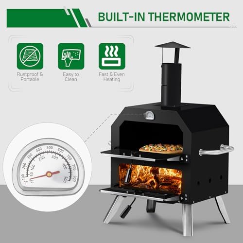 Vasitelan Outdoor Pizza Oven Wood Fired Pizza Maker - Image 3