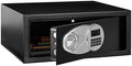 Amazon Basics Steel Security Safe and Lock Box with Digital Keypad, Electronic Lock, Emergency Key Open, Secure Cash, Jewelry, Documents, Black, 0.7 Cubic Feet, 16.9-x-14.6-x-7.1-inches (WxDxH) by AmazonBasics