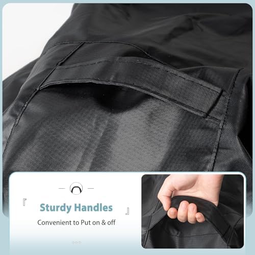 SHINESTAR Griddle Cover for Blackstone 28 Inch Culinary Series, Heavy Duty Waterproof 5472 Flat Top Gas Grill Cover with Large Air Vent, Click-Close Straps, Handle and Zipper, Black - Image 5
