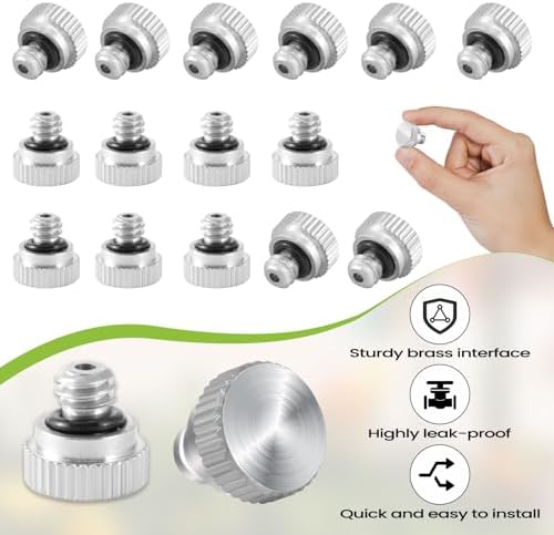 15Pcs Brass Misting Nozzle Plugs for Outdoor Spray Cooling System - Image 3