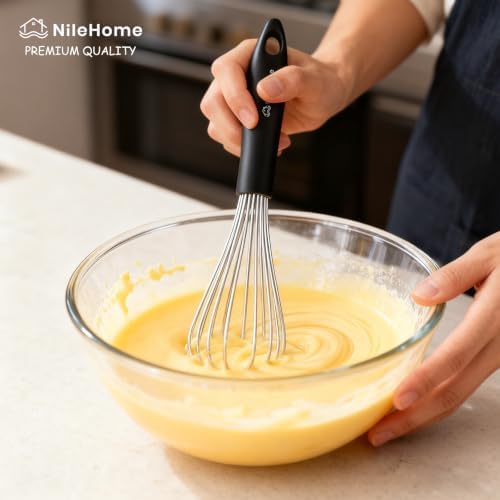 NileHome Whisk Set 8" 10" Kitchen Whisk,2-Pack - Image 4