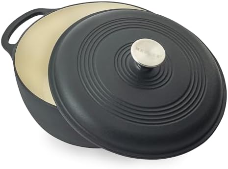 Mercer Culinary Enameled Cast Iron Round Dutch Oven, 6 qt., Matte Black - Image 4