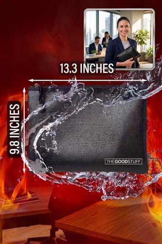 Fireproof Document Pouch (10"x13")- Protect Cash with a Fire Safe Money Bag - Image 2