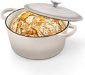 TeamFar 5Qt Dutch Oven, Enameled Cast Iron Dutch Oven with Lid&Dual Handles by TeamFar