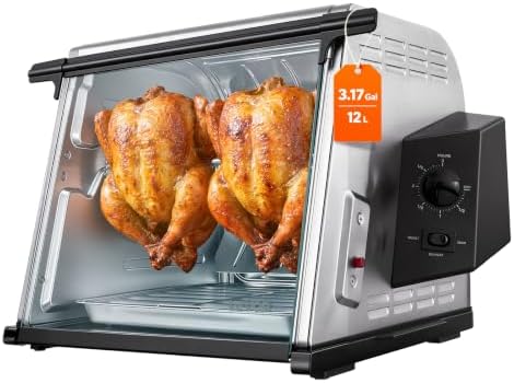 VEVOR Rotisserie Oven Large Capacity 12L Shawarma Grill Machine 1250W by VEVOR