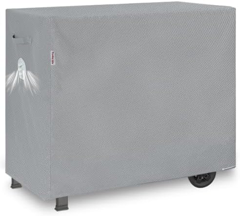 Turtle Life BBQ Grill Cover, 47 Inch Heavy Duty Waterproof Barbecue Gas Grill Covers for Flat Top Griddle, Anti-Fading Cover for Gas Grill, Gray by TurtleLife