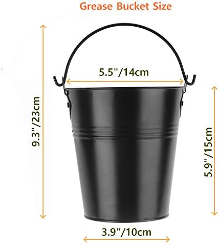 15-Pack Liners & Replacement Traeger HDW152 Drip Grease Bucket for Traeger 20/22/34, Pit Boss, etc Pellets Smoke (Black 15) - Image 2