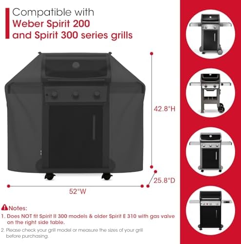 Unicook Grill Cover 52 Inch, Heavy Duty Waterproof Fade Resistant BBQ Cover - Image 2