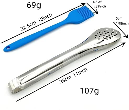 Large Capacity Barbeque Grill Basket With Brush BBQ Tong Deeper Grilling Rack Havy Duty Stainless Steel BBQ Accessories Set - Image 4