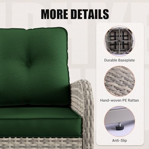 Outdoor Patio Furniture Set PE Wicker Rattan Outdoor Sectional Sofa - Image 5