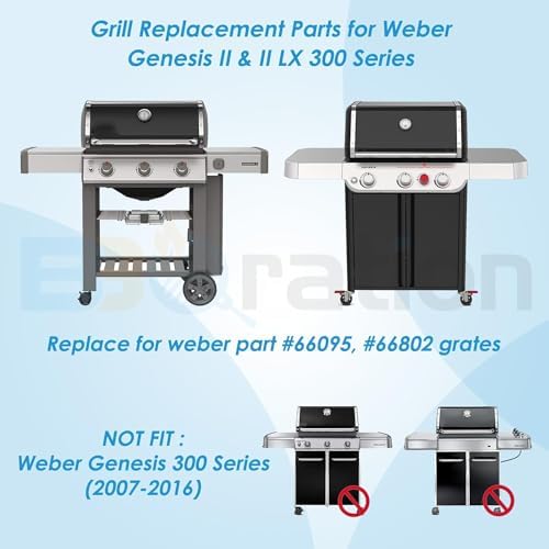 66802 18.75" Grill Grates for Weber GS4 Genesis II 300 Genesis II LX 300 Series, for Weber Genesis 2 Grill Parts for Genesis ii E-310 ii E-315 Grill Grates Replacement Parts for Weber 66095 - Image 2
