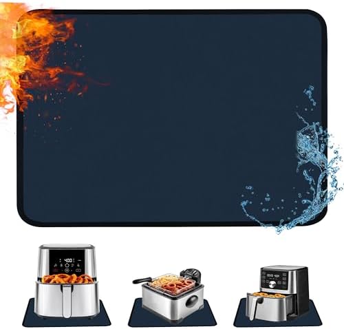 TOHONFOO Heat Resistant Mats for Countertop & Air Fryer, 20x16 in, Blue by TOHONFOO