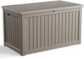 280 Gallon Waterproof Outdoor Storage Box, UV Resistant Resin Deck Box with Hydraulic Rod for Stable Support, Ideal for Patio, Garden and Pool, Grey by KFY