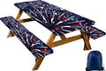 CAPSCEOLL Fitted Picnic Table Cover with Bench Covers 6ft - Fireworks by CAPSCEOLL