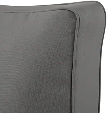Classic Accessories Montlake Water-Resistant 25 x 22 x 4 Inch Outdoor Back Cushion Slip Cover, Patio Furniture Cushion Cover, Light Charcoal Grey, Patio Furniture Cushion Covers - Image 4