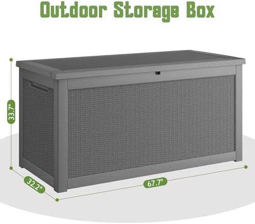 KAMABOKO Outdoor Storage Box, 330 Gallon Deck Box Outdoor Waterproof - Image 2