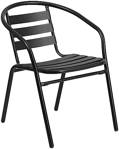 Flash Furniture 31.5 in Aluminum Square Table, Black - Image 4