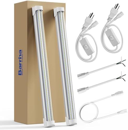 Barrina T8 LED Shop Lights 1.5FT, 25W 3450LM 6500K, 2 Pack High Output Tube by Barrina