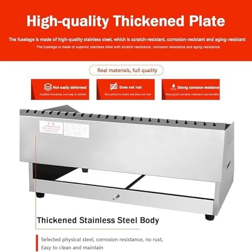 Commercial Stainless Steel Heavy Duty Outdoor Griddle,Countertop Flat Top Teppanyaki Fry Pan,with Adjustable Temperature, Lpg Gas Grill,for Medium to High Volumes,722 - Image 5