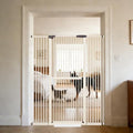 Lumizone 61.02" Extra Tall Pet Gate for Cat Dog 30.12"-59.24" Wide Cream by Lumizone