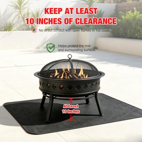 Yesker 48 x 30 Inch Under Grill Mat for Outdoor Grill, Patio & Deck, BBQ - Image 2