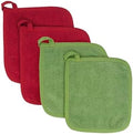 RITZ Terry Potholder & Hot Pad: Unparalleled Heat Resistant, Durable 100% Cotton – Ergonomically Designed for Optimal Grip – Easy-Care Machine Washable – 4-Pack, Cactus/Paprika by RITZ