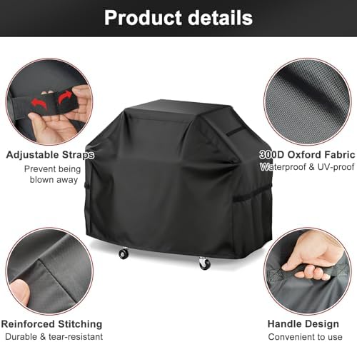 LBTING Grill Cover, 52-inch Heavy Duty Waterproof BBQ Gas Grill Cover - Image 3