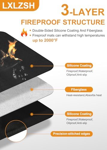 24×31 inches Heat Resistant Grill Mats for Countertop & Table - Image 4