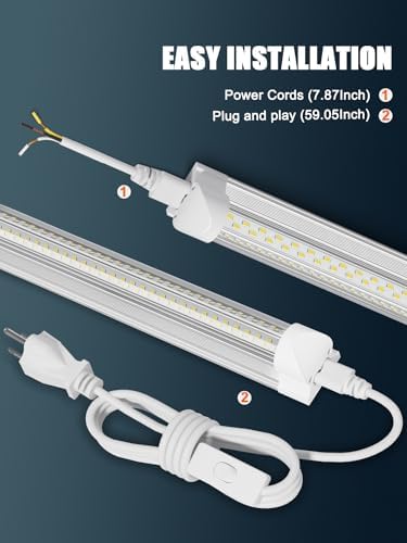 Industrial Grade Ultra-Bright 100W 8FT Led Shop Lights 15000LM 6Pack - Image 5