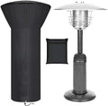 Patio Tabletop Heater Covers with Zipper and Storage Bag,Waterproof,Dustproof,Wind-Resistant,Sunlight-Resistant,Snow-Resistant,Black,38'' Height x 24" Dome x 14.5" Base by HUALEDIBrandHome