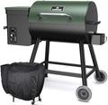 DAMNISS Wood Pellet Grill & Smoker 8-in-1 Pellet Grill with Automatic Temperature Control, & Rain Cover 456 Sq in Area for Backyard Camping Outdoor by DAMNISS