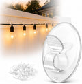 Outdoor String Lights Adhesive Hooks - 40Pcs Clips 3X Stronger Adhesion by WalkieTalkiesforKids