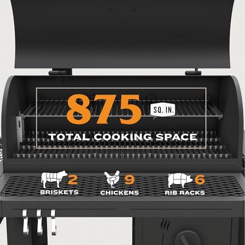 Oklahoma Joe's Tahoma Auto-Feed Charcoal 900 Deluxe Smoker and Grill, Black - 24203105 - Image 7