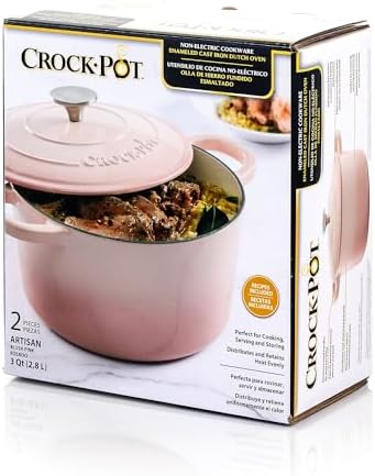 Crock-Pot Artisan Round Enameled Cast Iron Dutch Oven, 3-Quart, Pistachio Green - Image 6