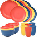 Quatish 24 Piece Plates and Bowl Set for 6, Dinnerware Dish Set for Kitchen by Quatish