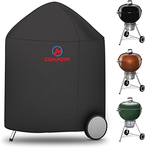 Comnova Charcoal Kettle Grill Cover - 7153 BBQ Cover for Weber 26 Inch Original Kettle, Heavy Duty & Waterproof Cover for 26 Inch Weber, Cuisinart and Char-Griller Grills by MCOMNOVAOUTDOORS
