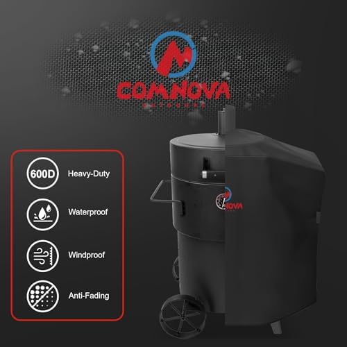 Grill Cover for Oklahoma Joe's Bronco Drum Smoker - 600D Premium BBQ Cover Waterproof & Heavy Duty for Oklahoma Joe's Bronco Drum Grill - Image 4