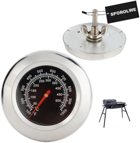 Grill Thermometer 3 Inch Large Dial 100-1000F Dual Scale by Unknown