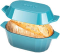 Enameled Cast Iron Dutch Oven for Bread Baking – 3QT Oval Round Heavy Duty Bread Pan with Lid, Non-Stick Ceramic Coating,Loaf Cast Iron Bread Oven for Sourdough, Baking, Roasting, Braising, Stovetop & Oven Safe by FRRLY