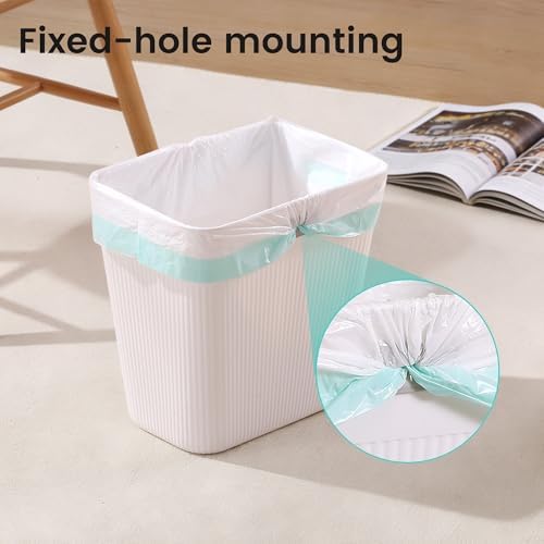 JOYMOOP Slim Trash Can 3-Pack, 2.2 Gallon Plastic Wastebasket for Bathroom, Bedroom, Office, Kitchen with 4 Rolls Bags, White - Image 3