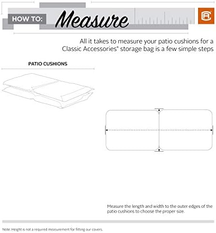 Classic Accessories Ravenna Water-Resistant 45.5 Inch Patio Cushion and Cover Storage Bag, Patio Furniture Covers - Image 4