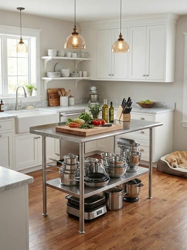 Atelicf NSF Stainless Steel Prep Table 24X48 inch with Backsplash - Image 2
