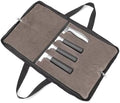 4 Slots Chefs Knife Roll Bag Cutlery Storage Case Mens Travel Grey by QEES