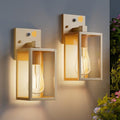 2 Pack Gold Dusk to Dawn Outdoor Front Porch Light Fixtures Wall Mount, Sensor Exterior Lantern Lamp, Outside Lights for House, Waterproof Wall Sconce, Anti Rust Coach Light for Garage Entryway by Unknown