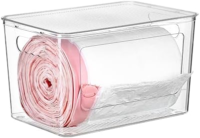 Vtopmart 1 Pack Clear Trash Bag Holder, Stackable Garbage Bag Dispenser by Vtopmart